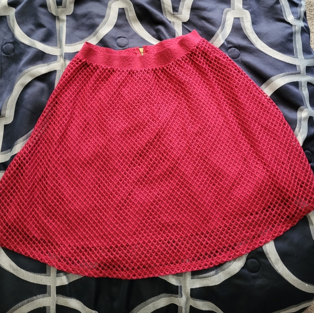 Metro Wear Pink Pleated A-Line Mini Skirt